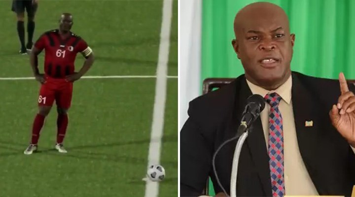 Interpol'ün aradığı Surinamlı siyasetçi, resmi futbol maçında oynadı