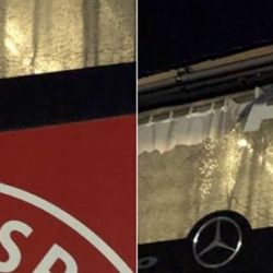 Maç dönüşü Antalyaspor otobüsüne saldırı